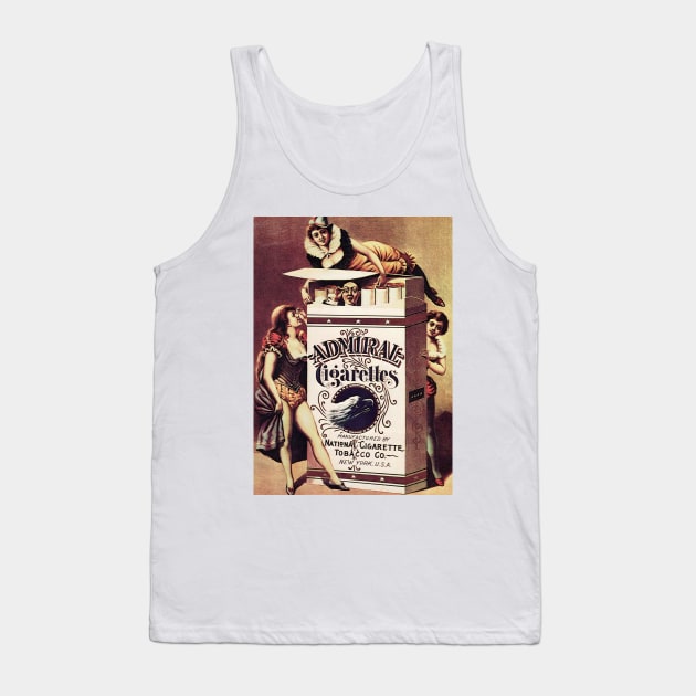 ADMIRAL CIGARETTES New York USA 1890s Vintage Tobacco Advertising Art Tank Top by vintageposters